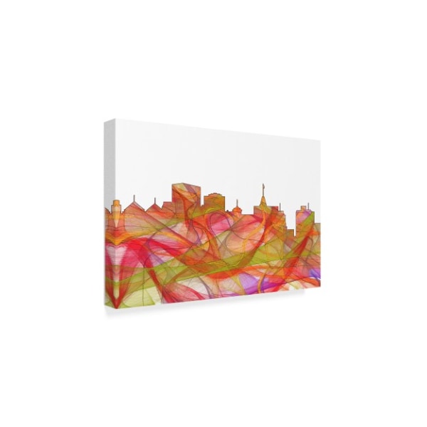 Marlene Watson 'Oakland California Skyline Swirl' Canvas Art,12x19